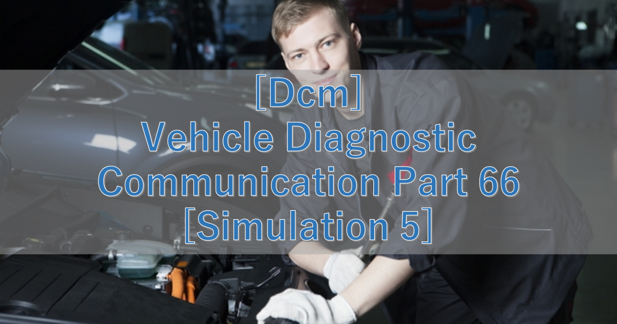 [Dcm] Vehicle Diagnostic Communication Part 66 [Simulation 5]