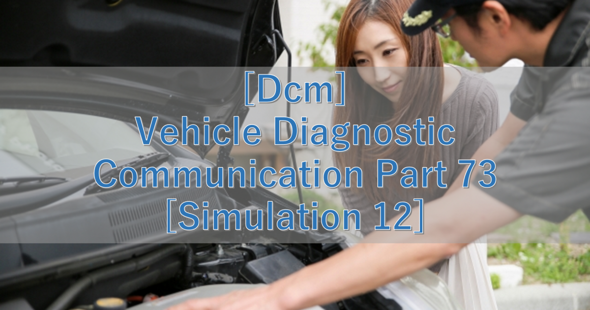 [Dcm] Vehicle Diagnostic Communication Part 73 [Simulation 12]