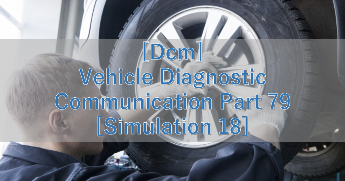 [Dcm] Vehicle Diagnostic Communication Part 79 [Simulation 18]