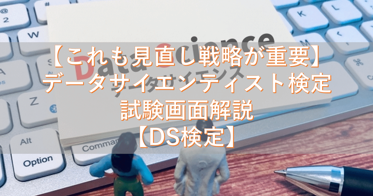 【これも見直し戦略が重要】データサイエンティスト検定試験画面解説【DS検定】