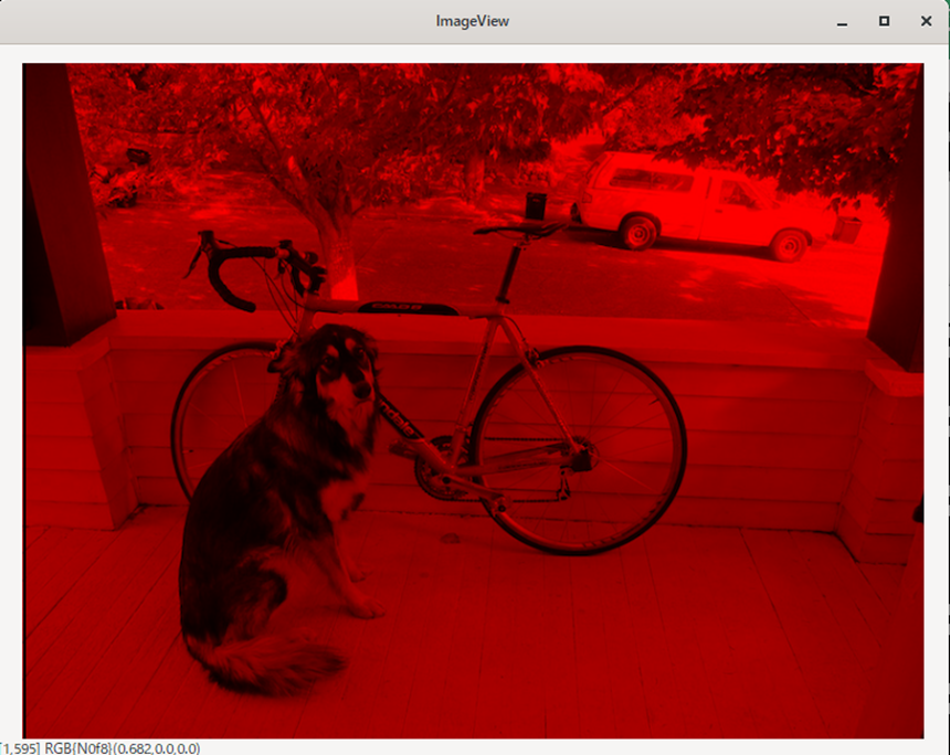 犬と自転車(赤抽出)(Julia)、ImageView
