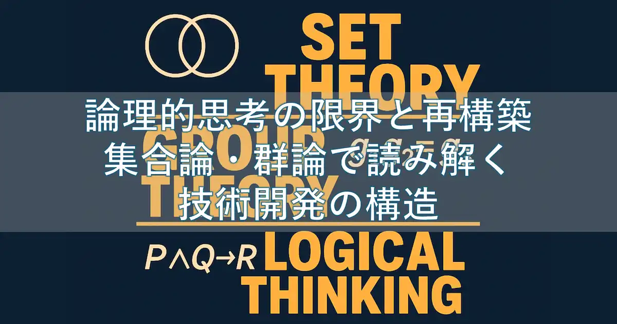 論理思考の限界と再構築──集合論・群論で読み解く技術開発の構造