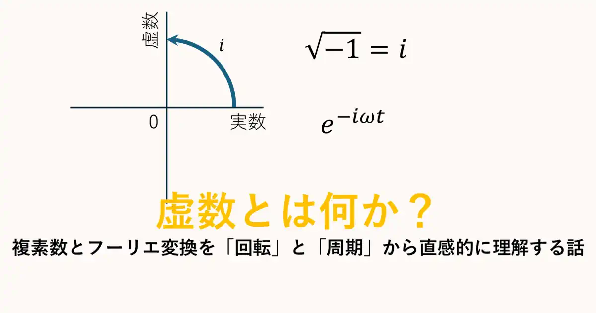 虚数とは何か？複素数とフーリエ変換を「回転」と「周期」から直感的に理解する話