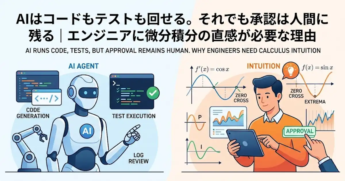 AIはコードもテストも回せる。それでも承認は人間に残る｜エンジニアに微分積分の直感が必要な理由