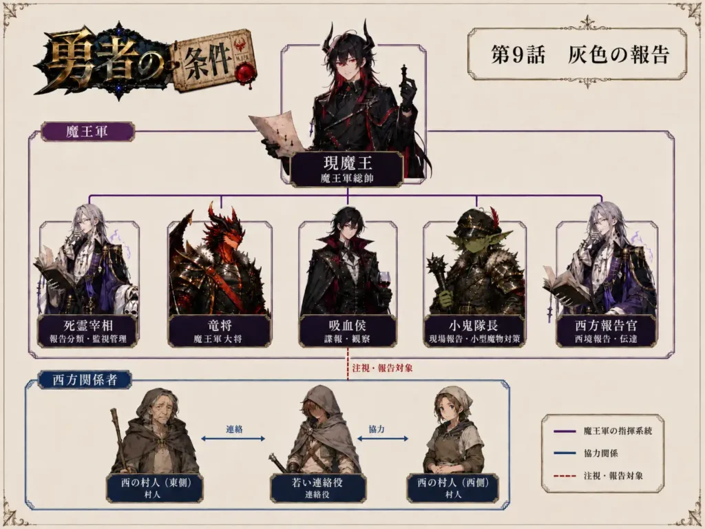 勇者の条件　第9話　灰色の報告　人物相関図