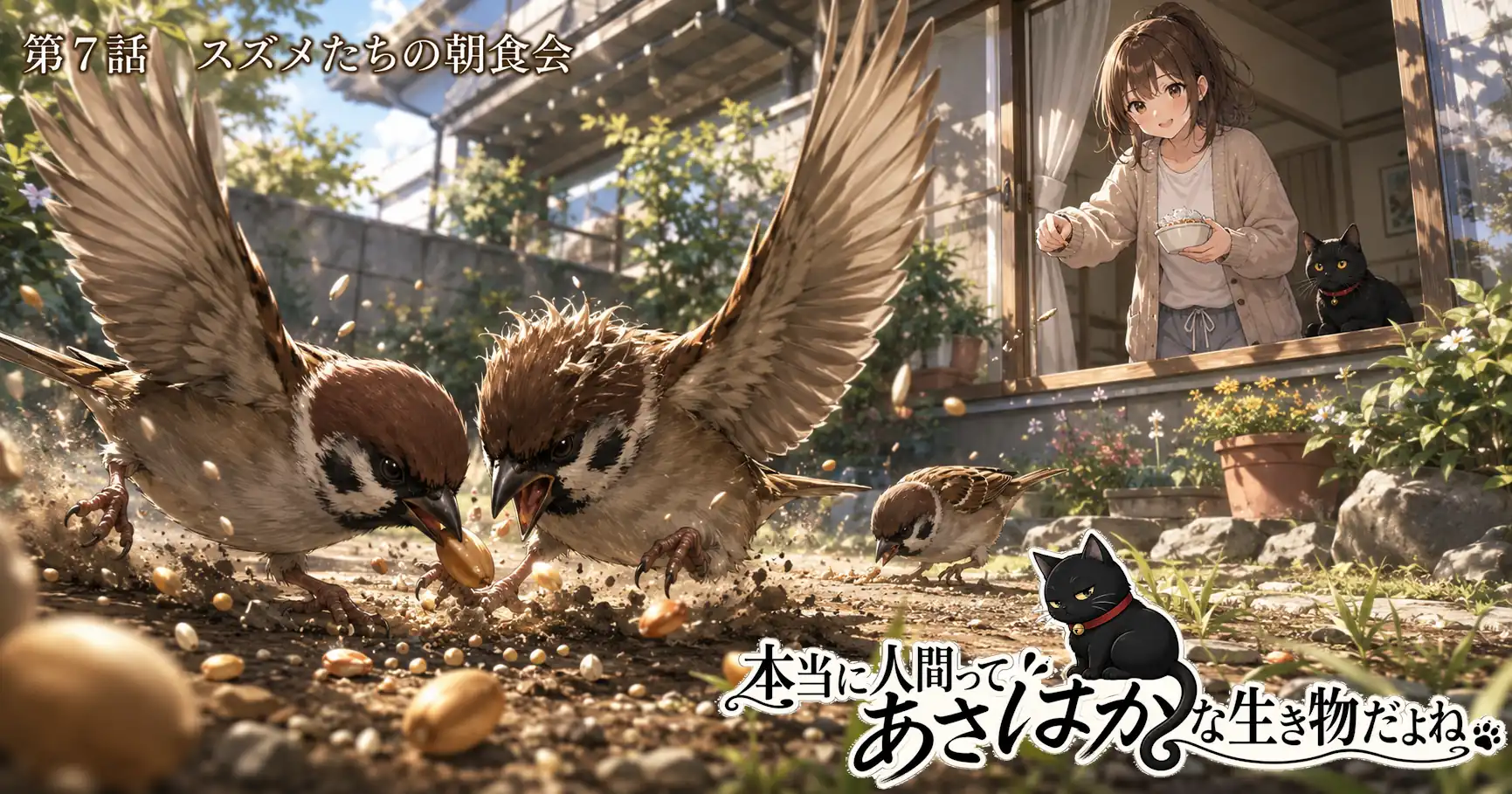 本当に人間ってあさはかな生き物だよね　第7話　スズメたちの朝食会