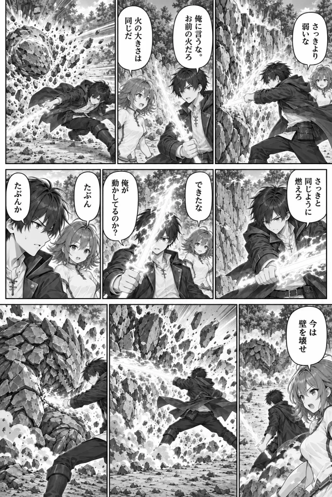 壁を壊す火